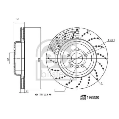 Rebajas Disco de freno FEBI BILSTEIN 193330